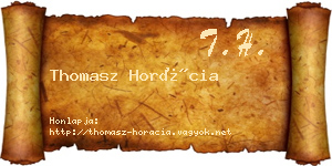 Thomasz Horácia névjegykártya